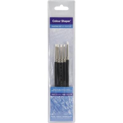 Kit de peinture - COLOUR SHAPER - Pointe Ivoire Souple - Taille 0 - 5 pi&egrave;ces - Mixte