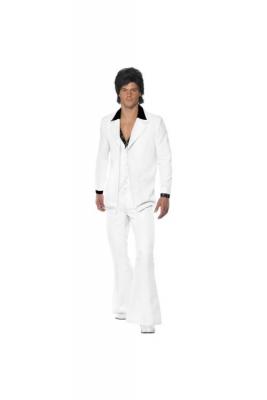Costume Homme Annees 70 Blanc Et Noir Scarface - Blanc - L