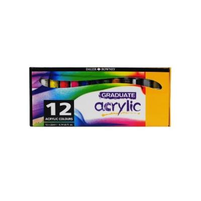 Daler Rowney Coffret De Peintures Acryliques Fines Graduate 10 X 38 Ml