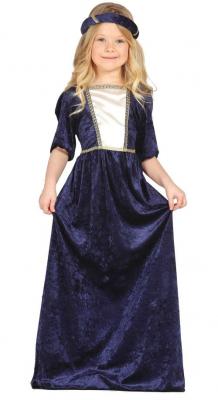 D&eacute;guisement dame m&eacute;di&eacute;vale bleue fille