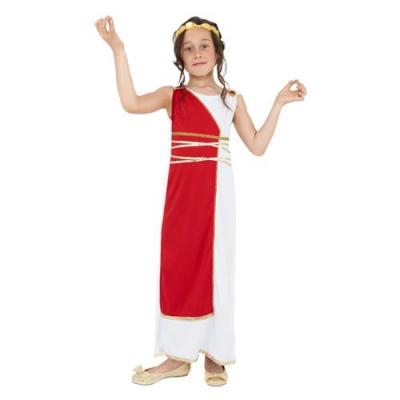 Smiffy's Costume fille grecque, rouge, avec robe et coiffe