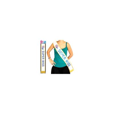 Echarpe humoristique super miss bleue