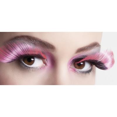 Faux Cils Biseaut&eacute;s Noir et Rose