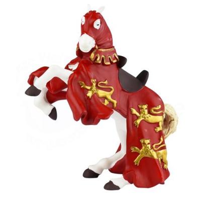 Figurine cheval du roi richard rouge (sans chevalier)