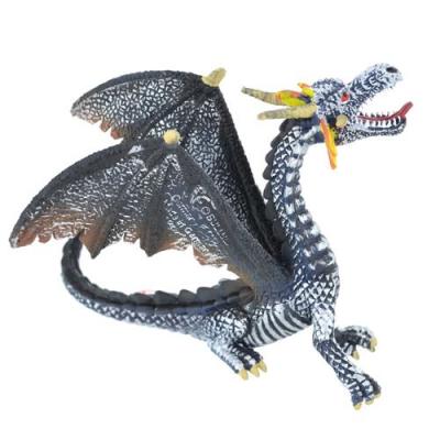 Figurine Dragon : Noir Et Argent