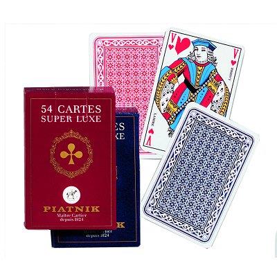 Jeu de 54 cartes cartes fran&ccedil;aises : rouge piatnik