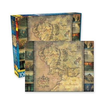 The Lord Of The Rings Middle Earth Map 1000 Piece Puzzle Multicolore