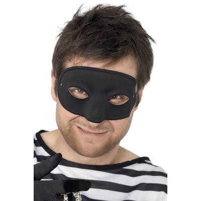 Smiffys Masque de cambrioleur, noir, couvre nez
