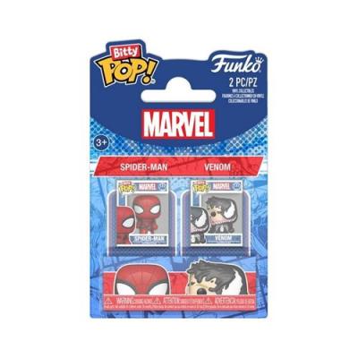 Marvel - Pack 2 figurines Bitty POP! Spider-Man & Venom 2,5 cm 