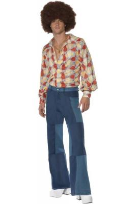 Pantalon Homme Patchwork - Bleu - L