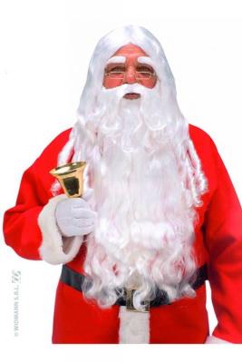 Perruque + barbe + moustaches et cache sourcils pere noel luxe - D&eacute;guisements et f&ecirc;tes