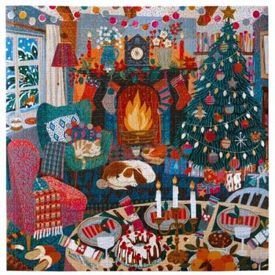 Eeboo Puzzle De No&euml;l Au Chalet Anglais 1000 Pi&egrave;ces