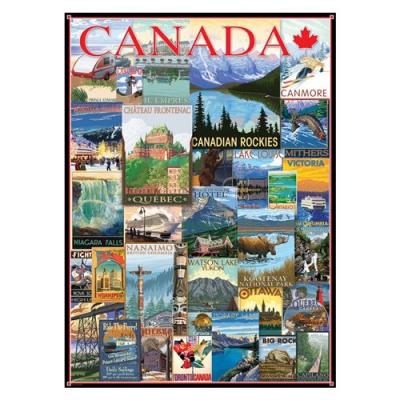 Puzzle Eurographics - Affiches vintage de Voyage Canada, 1000 pi&egrave;ces