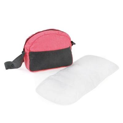 Sac &agrave; langer pour poussettes de poup&eacute;es, M&eacute;lange anthracite - rose