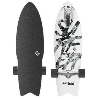 Street Surfing Shark Attack 30 ""Longboard auto-conduite Grand Blanc