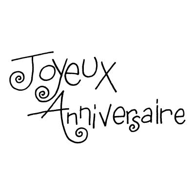 Artemio Tampon Bois Joyeux Anniversaire - Artemio