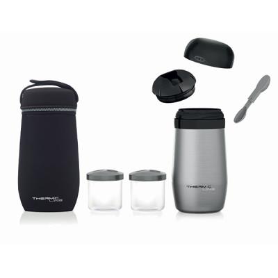 Thermo biberon inox 1 litre avec 2 compartiments
