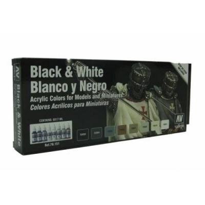VAL70151 - Model Color Set - Black and White (x8) - Mod&eacute;lisation plastique Peintures
