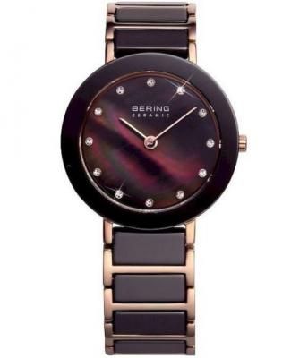 Bering Montre Femme 11429-765 bordeaux, Brun 