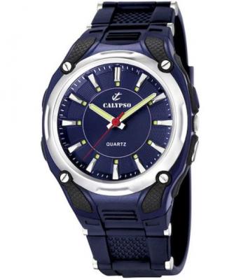 Calypso - K5560/3 - Montre Homme - Quartz - Analogique - Eclairage - Bracelet Caoutchouc Bleu