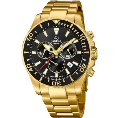 JAGUAR J864/3 Montre chronographe &agrave; Quartz pour Homme en Acier dor&eacute;