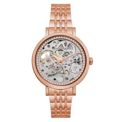Montre automatique squelette NIGHTINGALE Acier inoxydable Rose