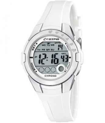 Montre Calypso K5571-1 - Montre Multifonctions Silicone Blanc Mixte