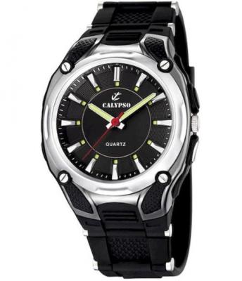 Calypso Watches - K5560/2 - Montre Gar&ccedil;on - Quartz Analogique - Bracelet Plastique Noir