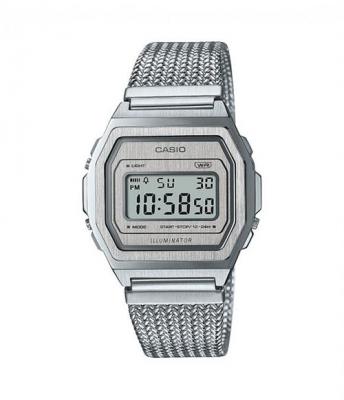 Casio - Montre Mixte - Quartz - Digital - Bracelet Acier inoxydable Argent - A1000MA-7EF