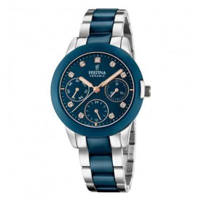 Montre Femme Festina CERAMIC F20497-2 - Bracelet C&eacute;ramique Bleu