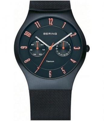 BERING Uhr blau 11939-393 mens watch Saphire glass multifunction Titan