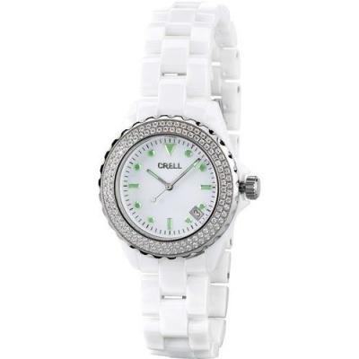 Montre pour femme c&eacute;ramique et strass blanche