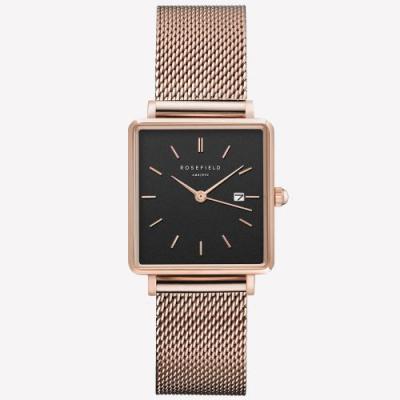Montre ROSEFIELD en Maille milanaise Rose - QBMR-Q05