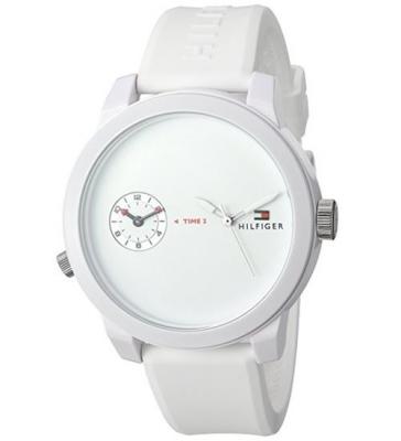 Montre - Tommy Hilfiger - 1791324 - Double Affichage - &Eacute;tanch&eacute;it&eacute; 3 Atm - Silicone Blanc
