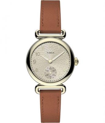 TIMEX-Montre Analogique pour Femme &agrave; movement Quartz en Cuir - TW2T88000