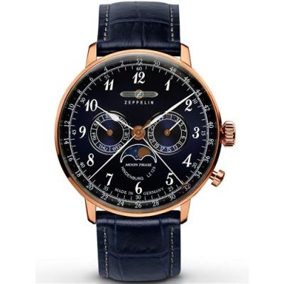 Zeppelin Montre Bracelet Mixte Chronographe Quartz Cuir 7038&ndash;3
