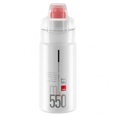 Bidon &agrave; logo Elite Jet plus - blanc/rouge - 550 ml