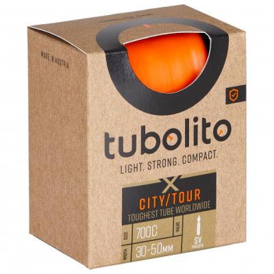 Tubolito X-tubo City/tour Presta 42 Mm Inner Tube Orange 700 / 30-50