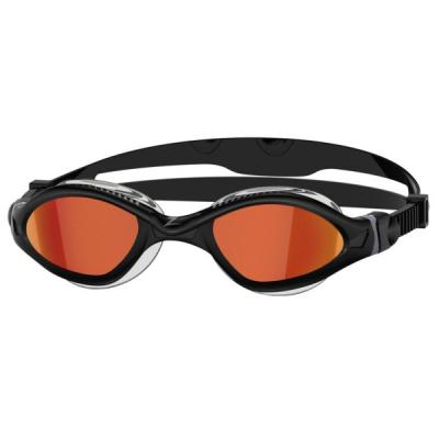 Zoggs Tiger Lsr+ Mirrored Red Swimming Goggles Noir Regular 