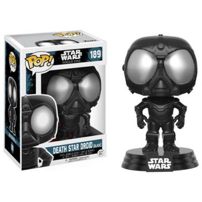 Black figurine star wars - rogue one - death star droid black pop 10cm