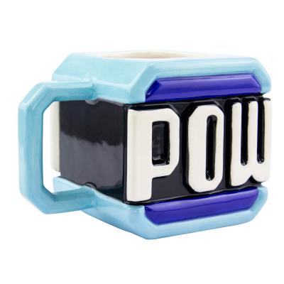 Paladone Super Mario Pow Block Tasse &agrave; caf&eacute; en c&eacute;ramique 450 ml