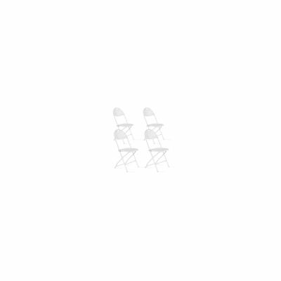 Chaise pliante blanche confortable Lot de 4 - Blanc
