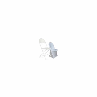 Chaise pliante et housse de chaise blanche