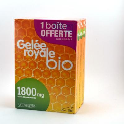 VITAVEA Gel&eacute;e royale bio 1800mg lot de 3 x 10 ampoules