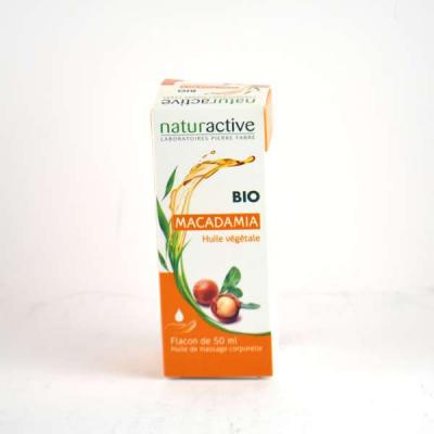 NATURACTIVE Huile v&eacute;g&eacute;tale macadamia bio flacon 50ml