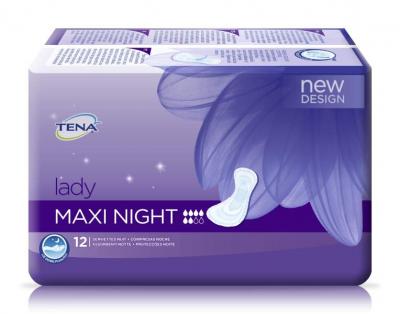 TENA Discreet Serviettes hygi&eacute;niques maxi night x12