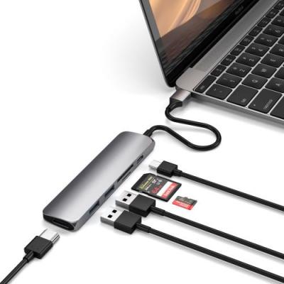 Satechi Slim Type-C Multi-Port Adapter V2 - Station D'accueil - Usb-C