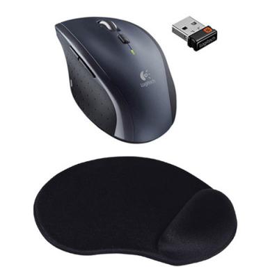 Wireless Mouse M705 Noir + T'nB Tapis de Souris Ergo-Design noir