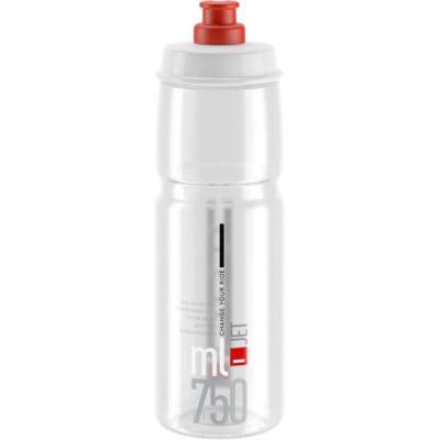 Bidon d'eau biod&eacute;gradable Elite Jet 750ml - 750ml Clear/Red Logo