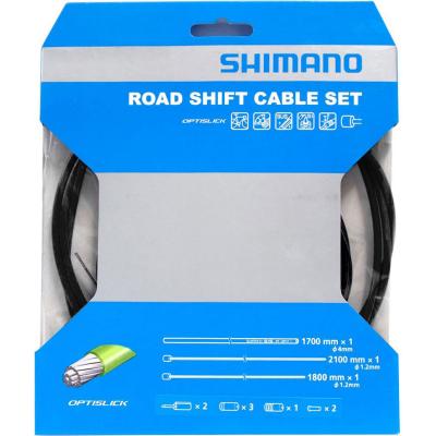 Kit de transmission v&eacute;lo de route Shimano Optislick noir (2 c&acirc;bles)